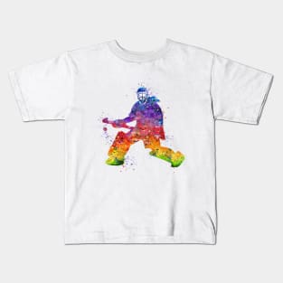 Girl Field Hockey Goalie Watercolor Sport Gift Kids T-Shirt